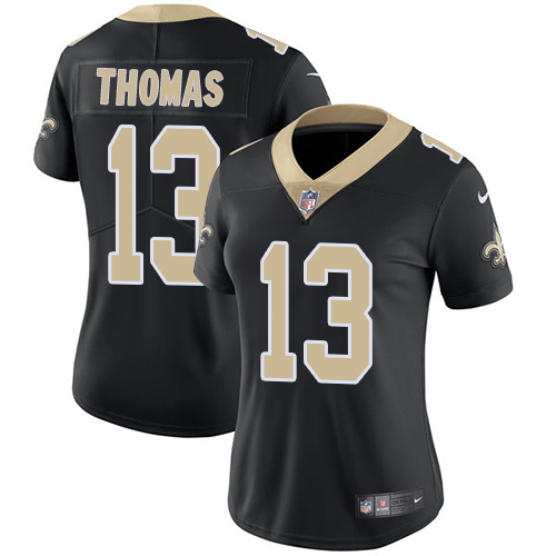 Nike Saints #13 Michael Thomas Black Team Color Women's Stitched NFL Vapor Untouchable Limited Jersey